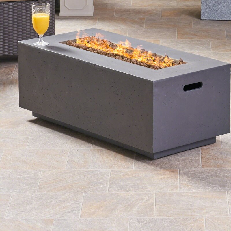 Latitude Run® Caelan Outdoor Mgo Concrete Propane Gas Fire Pit Table And Reviews Wayfairca 